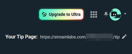 Your Tip Page URL configuration area.